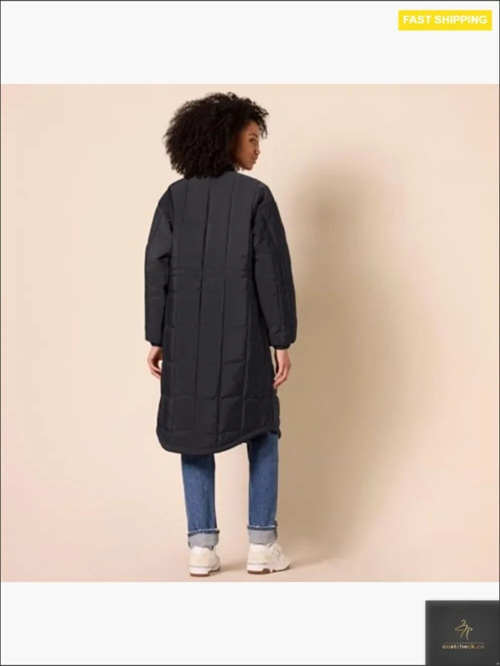 Oversized Quilted Coat Waterproof Insulated Winter Jacket Chevron 2-Way Zipper